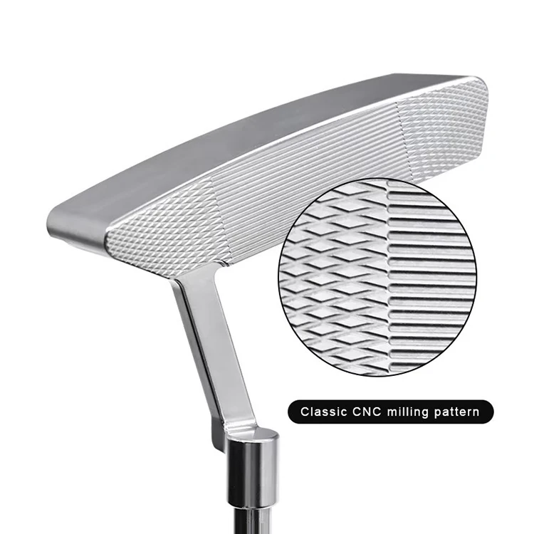 Premium Stainless Steel Golf Club with Right-Handed Putter Heads & Wedge Rubber Grip Accessory Designed for Left Handed Golfers