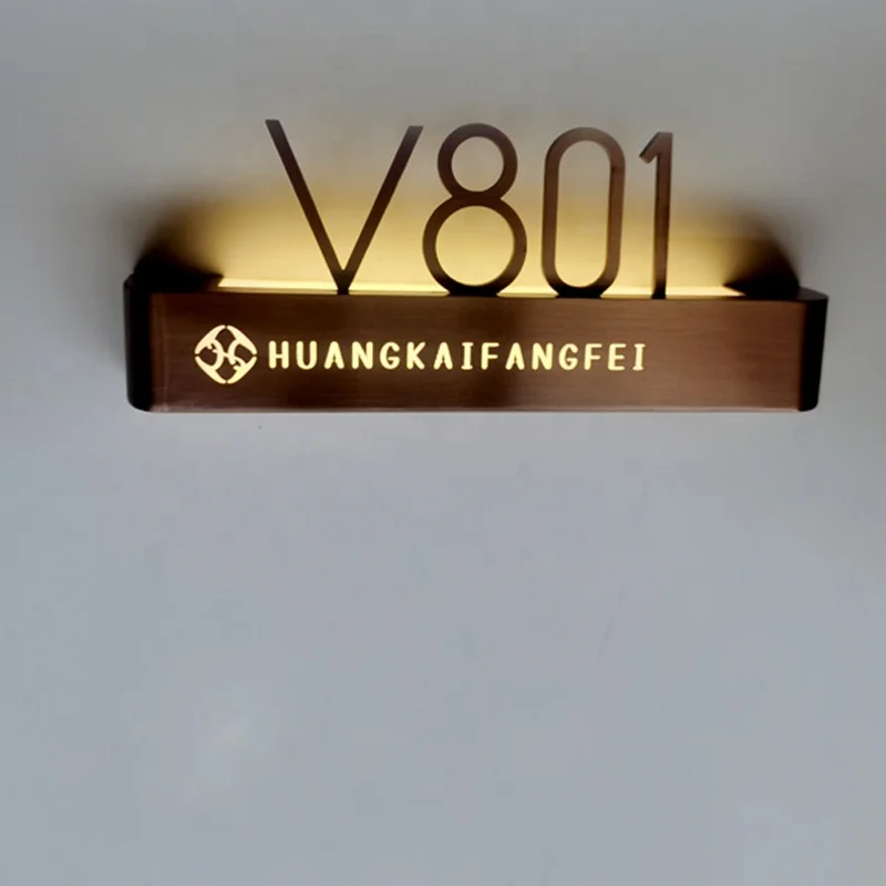 Kexian индивидуальная табличка для дома, светодиодный светильник, настенные буквы, знак с номером для номера в отеле, световые знаки с номером