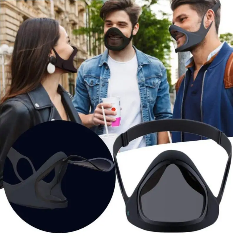 New Trend Daily Life Fashion Nose Mask Unisex Black Resuable Anti-dust Pollution Party Fashion Washable Fabric Face Mask