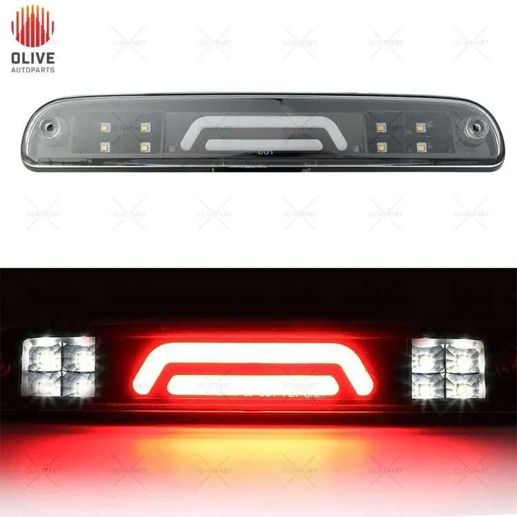 BLACK THIRD 3RD BRAKE LIGHT REAR CARGO LAMP 3D LED BAR FOR 2004-2008 FORD F150