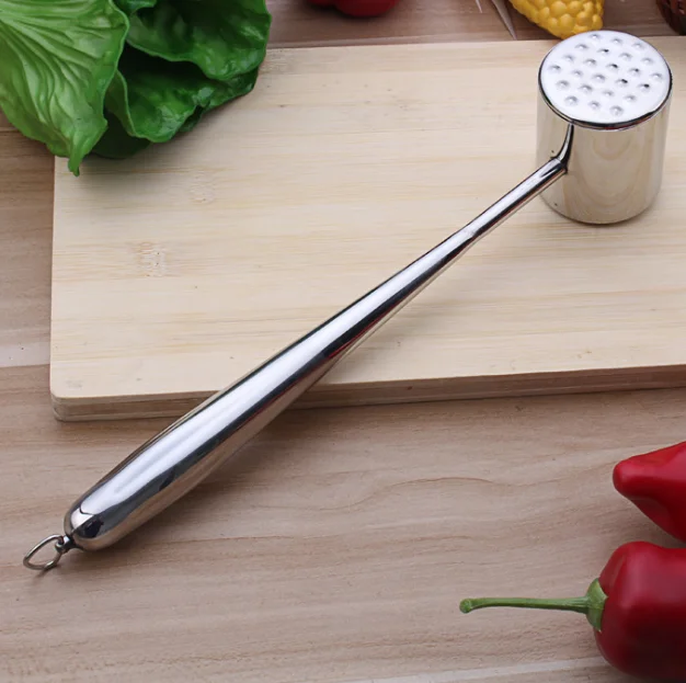Amazon kitchen gadgets vegetable fruit tools meat heavy sturdy meat mallet pounder hammer stainless steel metal meat tenderizer
