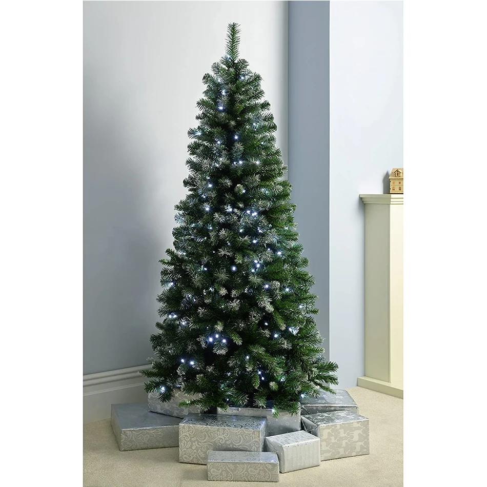 Customizable height LED prelit artificial outdoor indoor big christmas tree with lights
