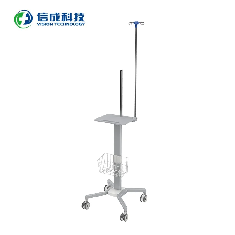 Factory delivered portable hospital nasal cannula trolley infusion pump Medical trolley with injection rod