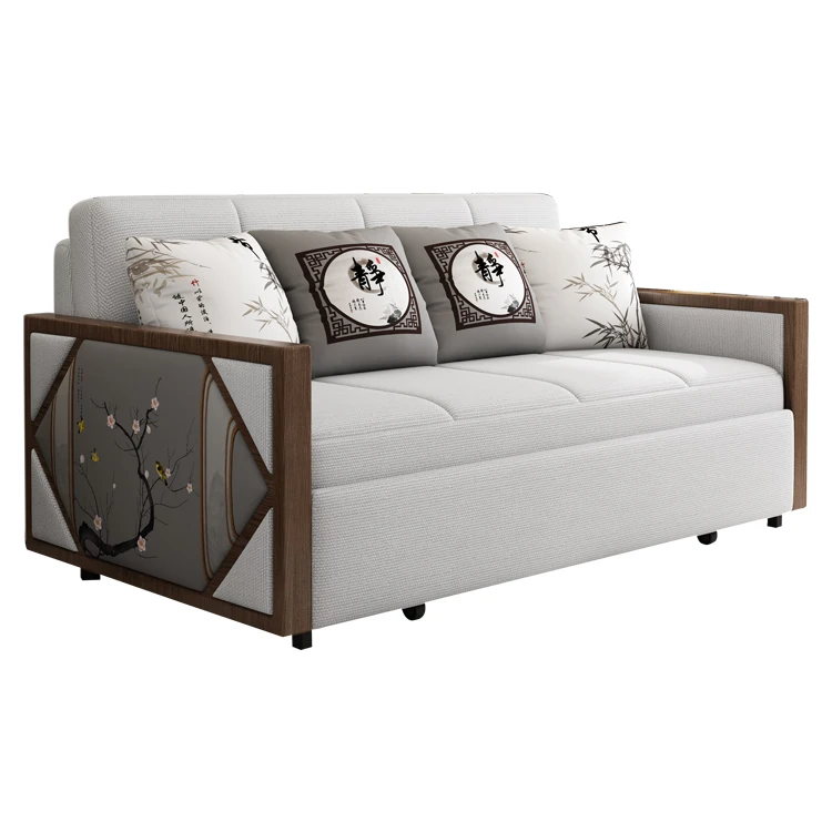 
2021 Foshan Guangdong Latest Design Sofa Come Bed Wooden Home Furniture Chair Sofa Cum Bed Modern For Living Room 