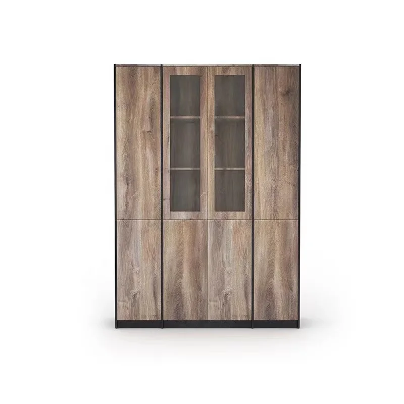 Высококачественный офисный шкаф для хранения документов, мебель со стеклянной дверью, скандинавский, несколько комбинированных, деревянный офисный шкаф