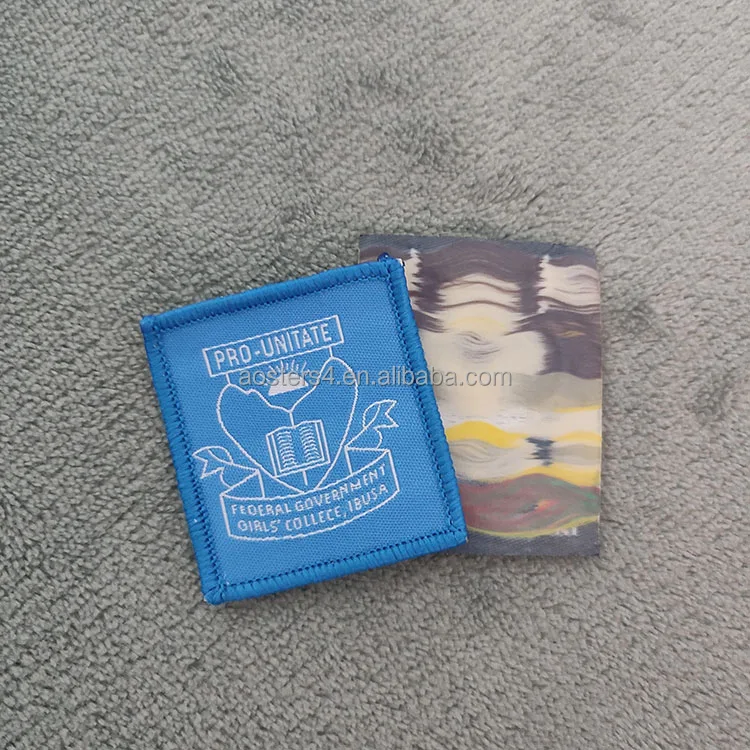 woven patch Free sample designer design can print brand logo freely choose size