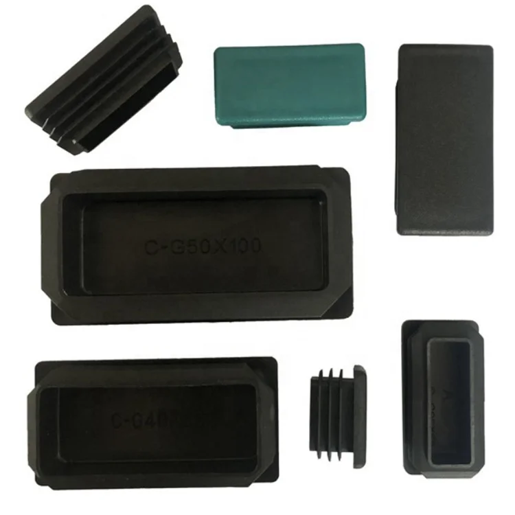 38x38 45x45 50x50 60x60 70x70 75x75 80x80 90x90 100x100 120x120 square rectangular pipe plastic end caps plugs tube end cap plug