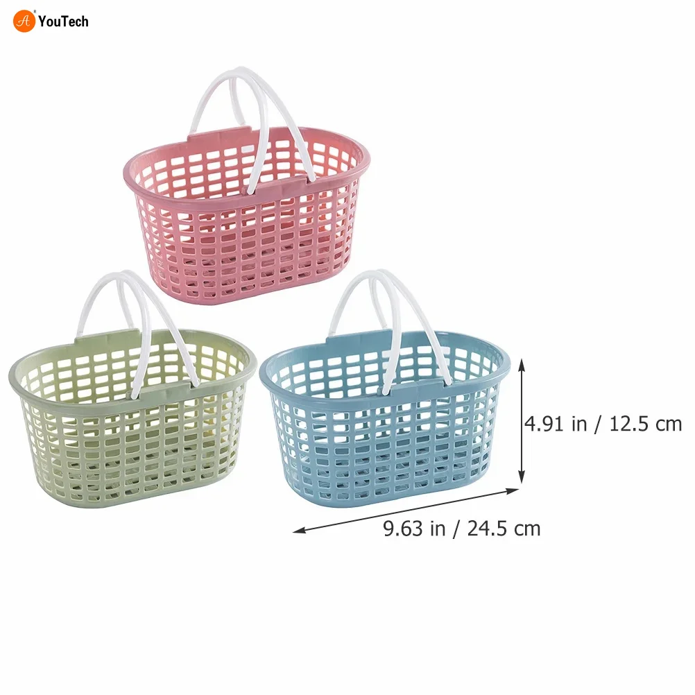 Plastic Hamper Dresser Containers Baskets Handles Shower Small Sundries Storage