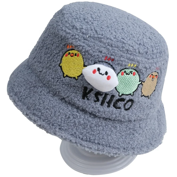 Winter Korean Version Lamb Wool Fishing Hat Autumn Cute Four Chicken Baby Warm Hats