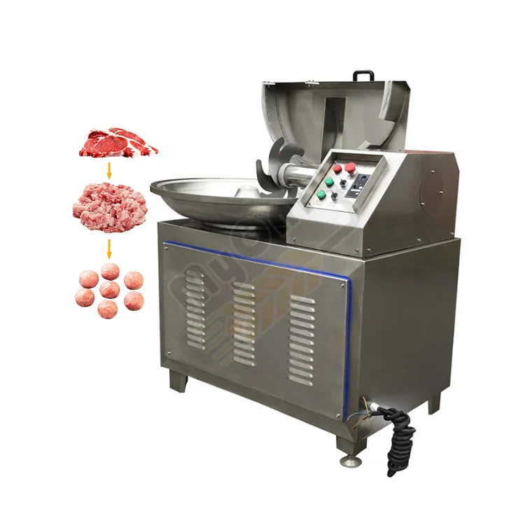 Vacuum Emulsify Mixer Pork Food Mincer Equipment 30L 40L 125L Bowl Cutter Chopper Meat Cutting Machine