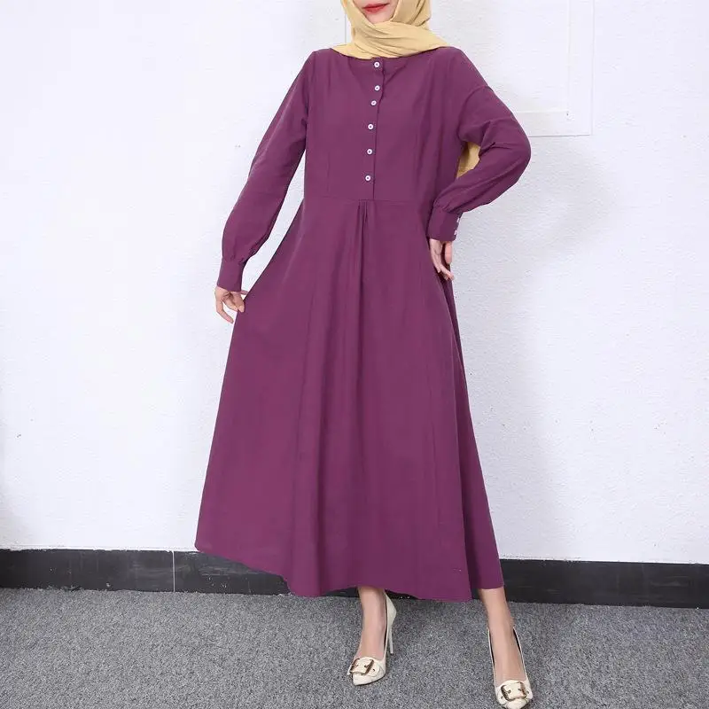 Wholesale spring casual abaya women dress traditional muslim clothing