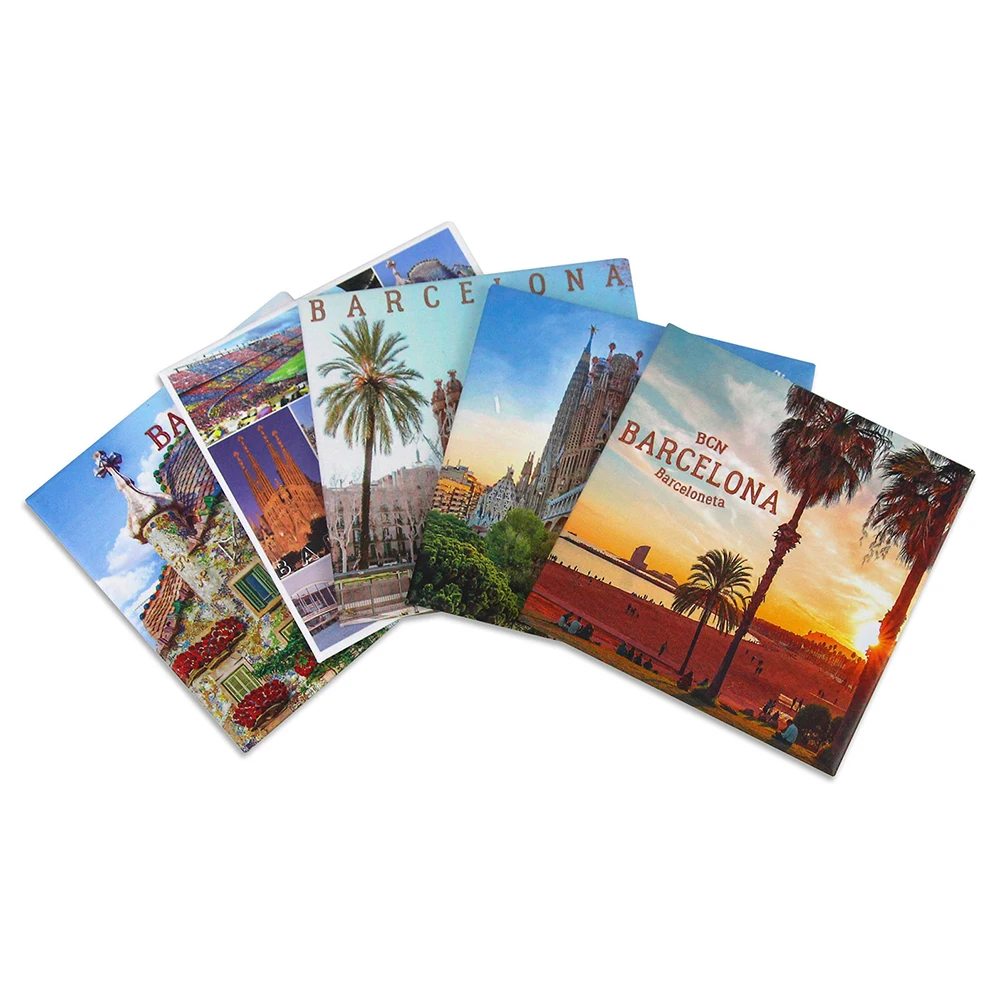 Supplies 63.5X63.5 Square Tinplate Magnet Customised Shape Size Round Rectangle Barcelona Souvenir Magnets For Fridge