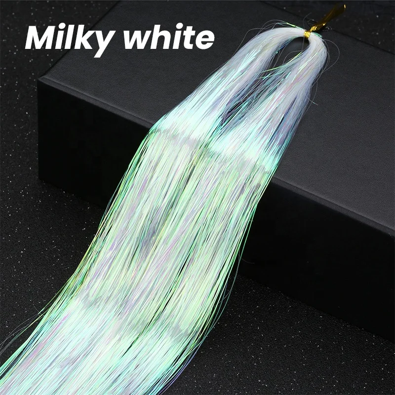 whosale tinsel rainbow accessories colorful gold glitter braiding hair crochet silk hair tinsel for hair extension