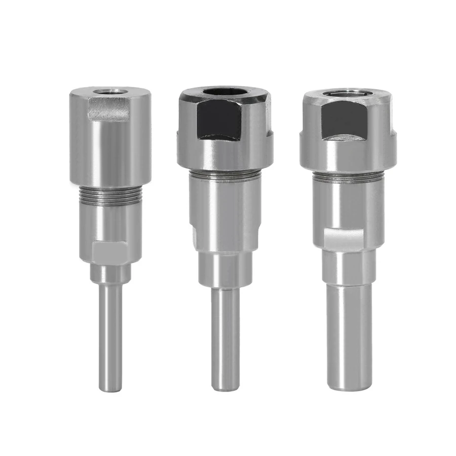 Carpentry Engraving Trimming machine 1/4 1/2 6 8 12mm extension convert shank rod adapter router bits chuck collet holder tools
