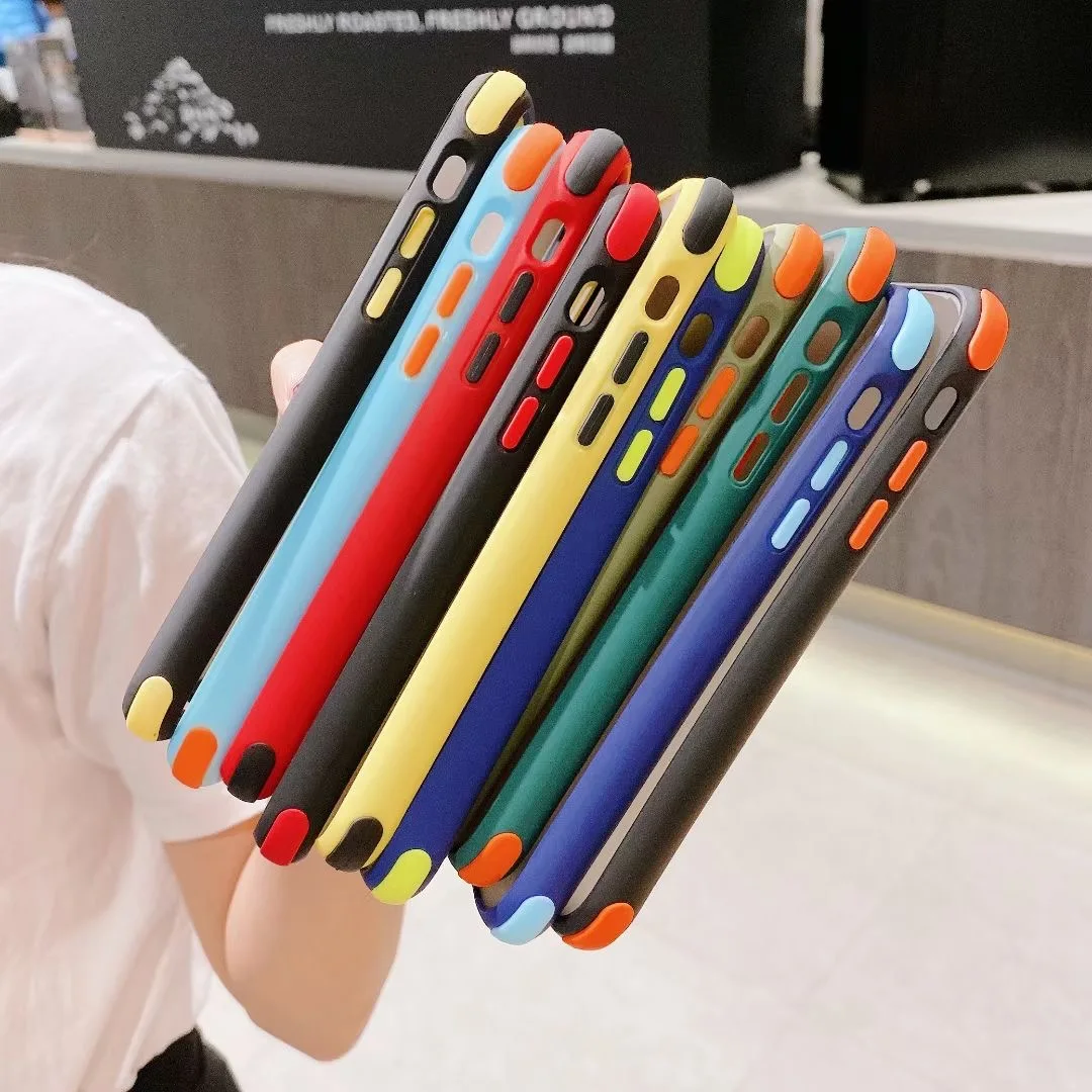 Противоударные прозрачные матовые жесткие чехлы из поликарбоната для телефона iPhone 12 11 Pro Max XS XR X, чехол для телефона