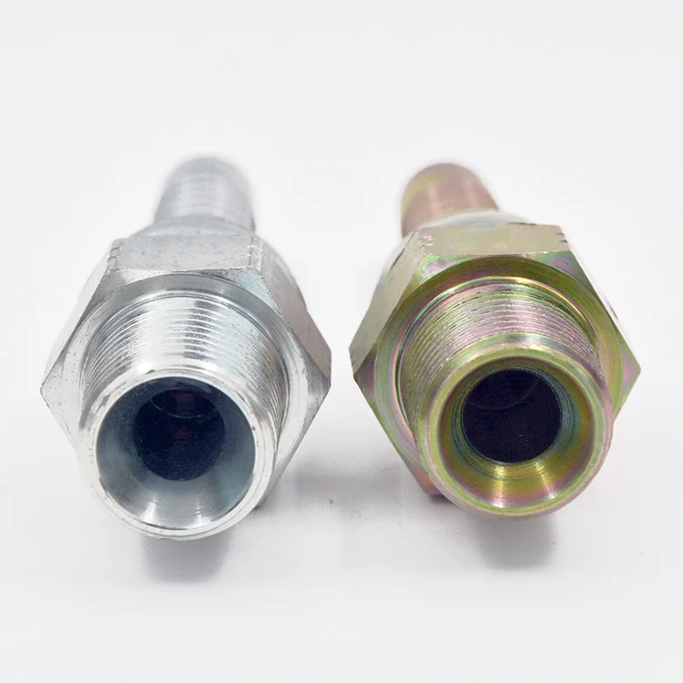 Pneumatic Quick Connector Male Barb Pipe Fitting Nozzle Nickel Chrome Plate Bsp Hydraulic Chromed Hose Fittings