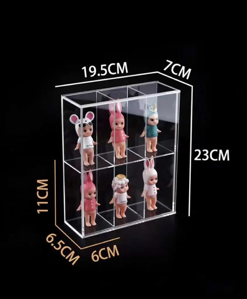 Spring Sgn Dustproof Pop Mart Blind Box Series Mini Figures Acrylic Display Rack Organizer Storage Box for Toy Collection