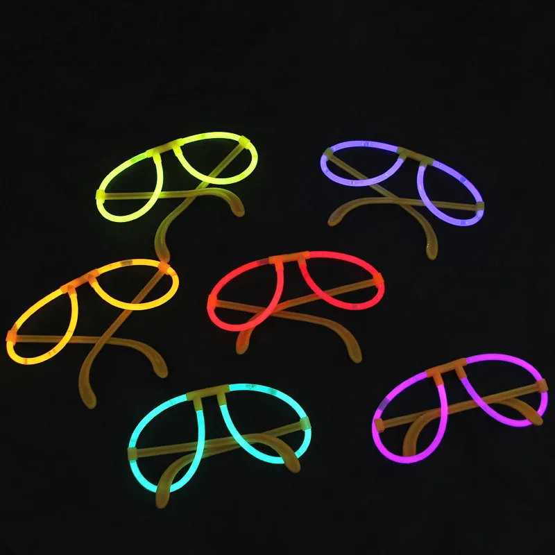 Cheap Party Supplies Colorful Glowing in the dark glasses without lens