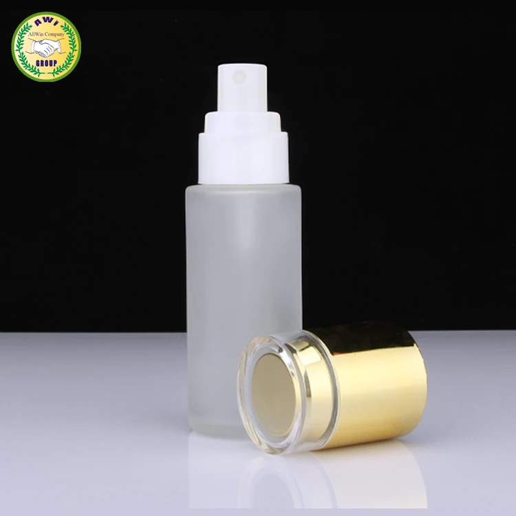 luxury skincare packaging cosmetic pump glass bottle 100ml 120ml 150ml  Makeup Lotion glass pump bottle