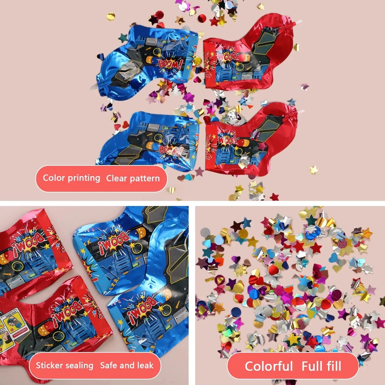 Hot Sale Inflatable Balloon Fireworks Gun Party Toy Confetti Holiday Atmosphere Gift Birthday Wedding Balloon