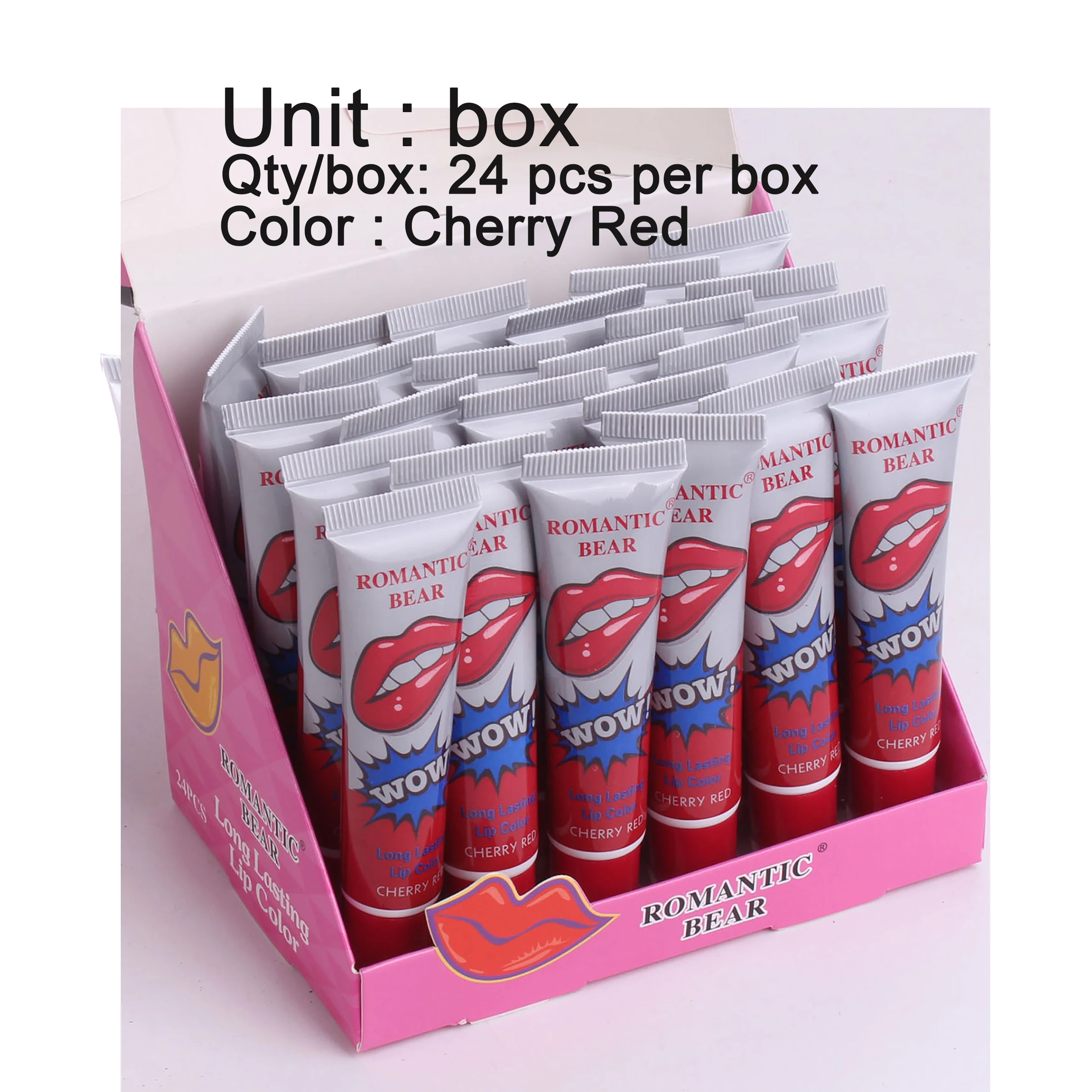 RB01A3 WOW Magic Romantic Bear lipstick cute Peel off Liquid lipstick tattoo Romantic Bear magic peel off Lipstick Lip gloss