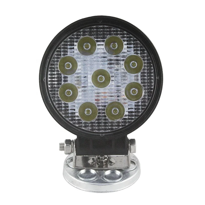Factory Price DC10-30v 27 watts IP 67 LED Work Light LED Round Working Lamp 4.5 inch With Spot Beam /Flood Beam