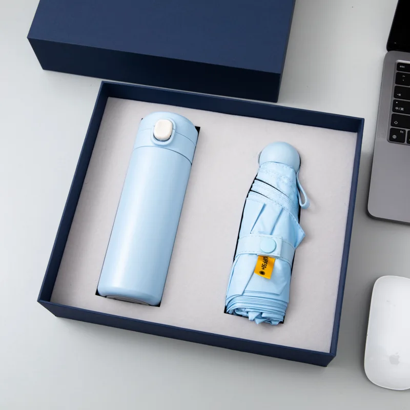 Most Sale Products 2024 Birthday Mothers Day Set with Thermos Cup Mini Fan Umbrella Custom logo Promotion Items Business Gift