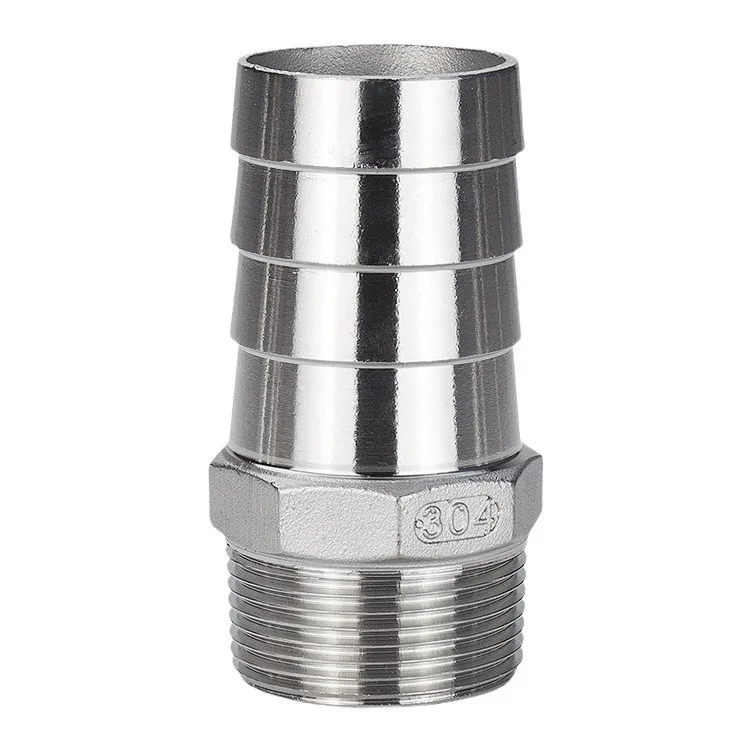 Aohoy Stainless Steel 304 316 Pipe Fittings SS304 SS316L npt bspp bspt Hex Hose Nipple