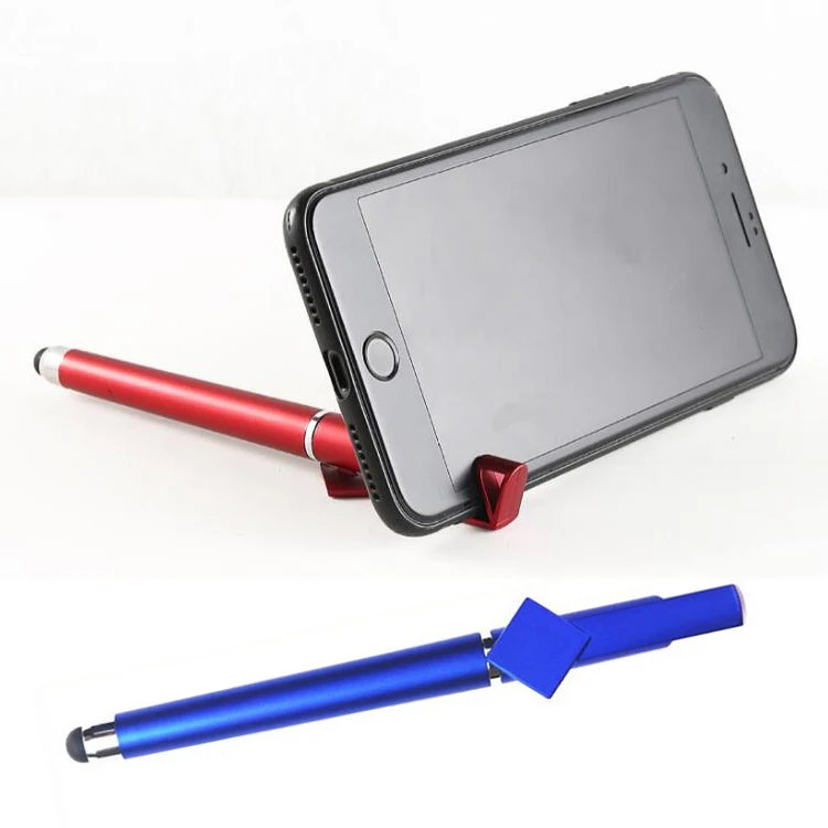 NP-058  2 in 1 Multifunction Phone Holder Touch Screen Gift Stylus Stationary Pens Printed QR Code Logo