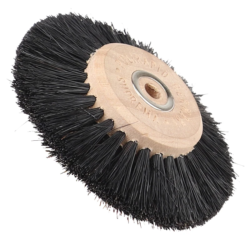 4C Polishing Brush, Wood Center with Sideling Bristle Brush