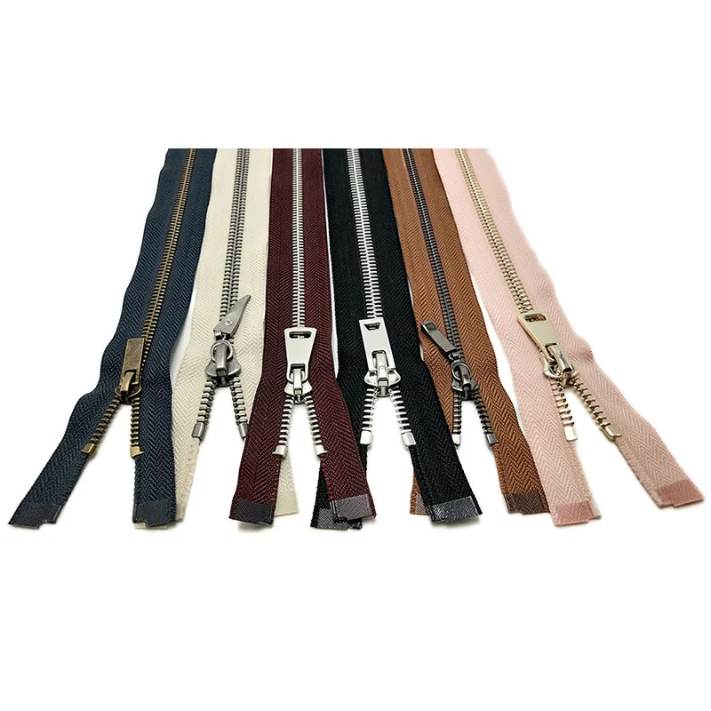 
Wholesale High Quality Garment Accessories Rose Gold Teeth Metal Zip Custom Metal Zipper For Clothing 