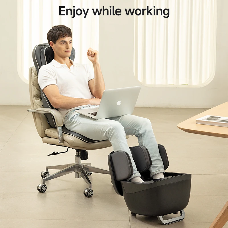 air-pressure compression feet therapy vibrating shiatsu foot massager machine increases blood flow