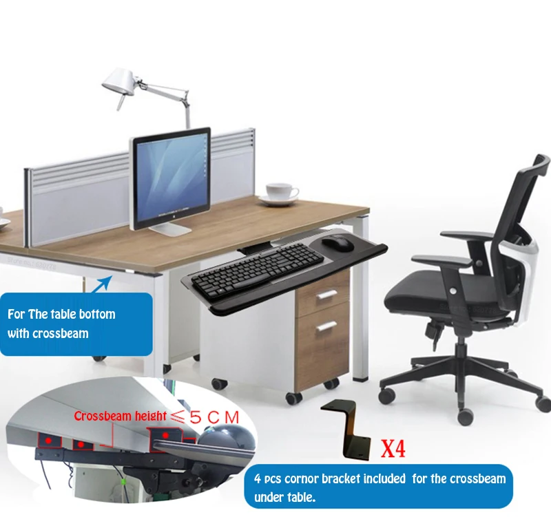 Эргономичный, скользящий, наклонный, размер XL, подставка для запястья, подставка для клавиатуры с ковриками для мыши, поднос для клавиатуры и мыши