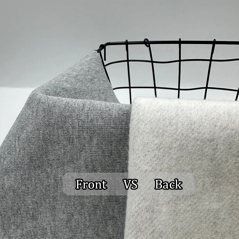 460 Gsm French Terry 100 Cotton Heavyweight Premium Hoodie Fabric One Side Brushed Fleece Terry Fabric Roll