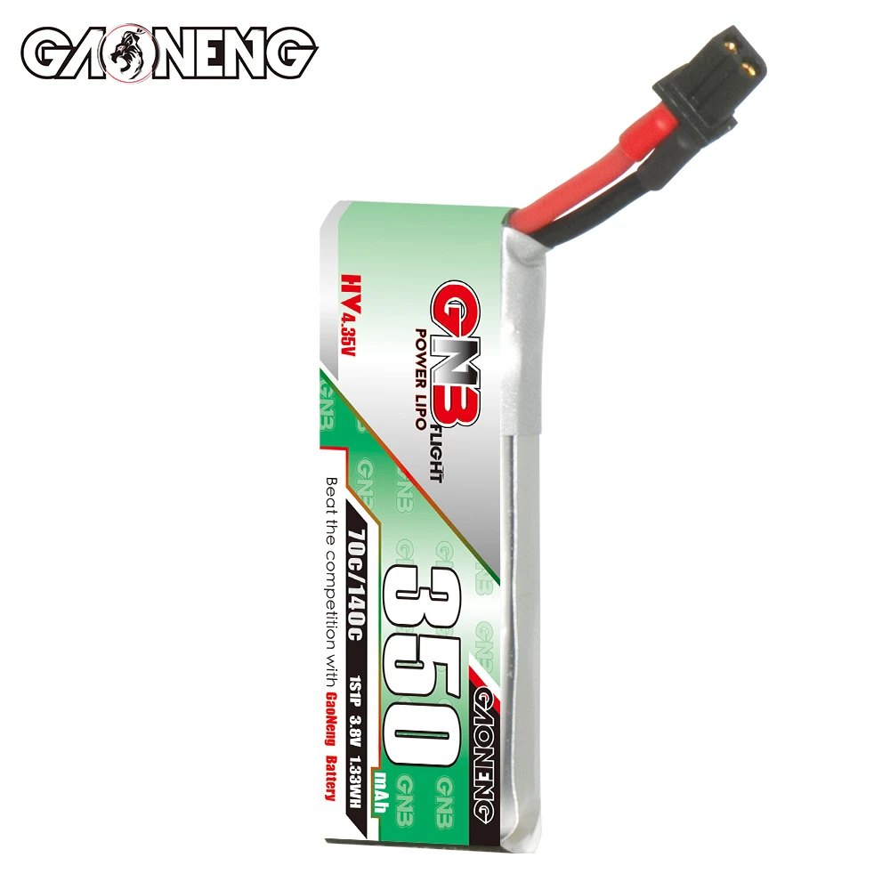GAONENG GNB 1S 350mAh 3.8V HV LiHV 70C 140C A30 Connector RC LiPo Battery FPV Brushless Drones Mini Micro Whoops PowerWhoop Quad