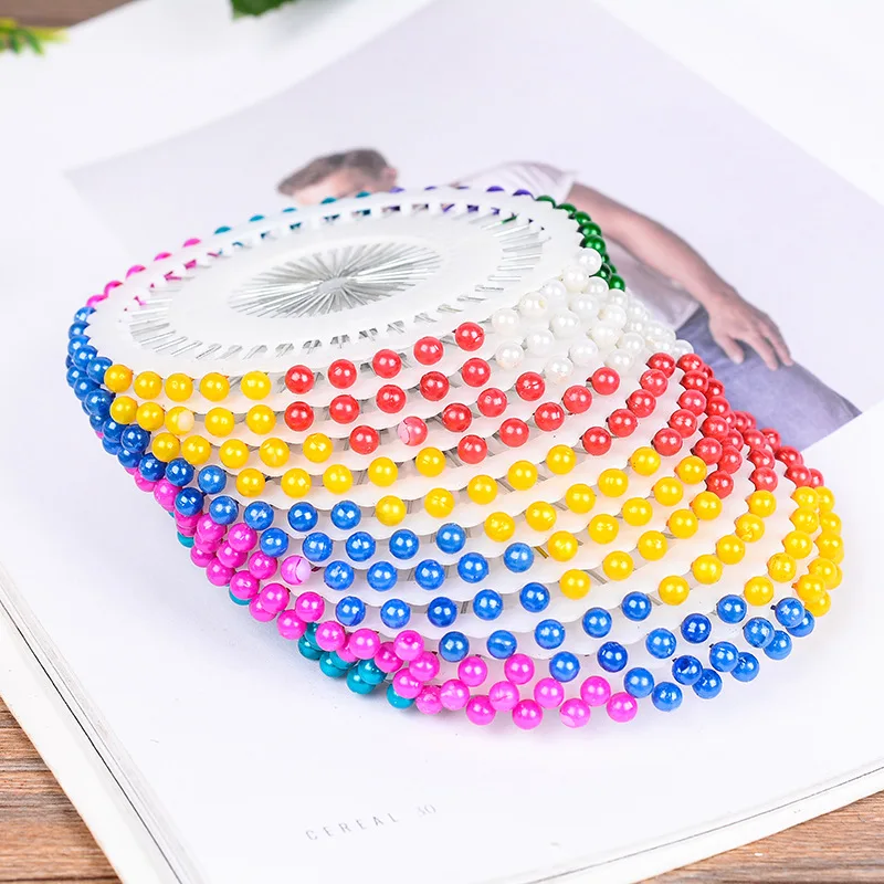 Garment Accessory Sewing Positioning pin pearl Needle Knitting Safety Pin Pearlite Manual Colour Bead Needle