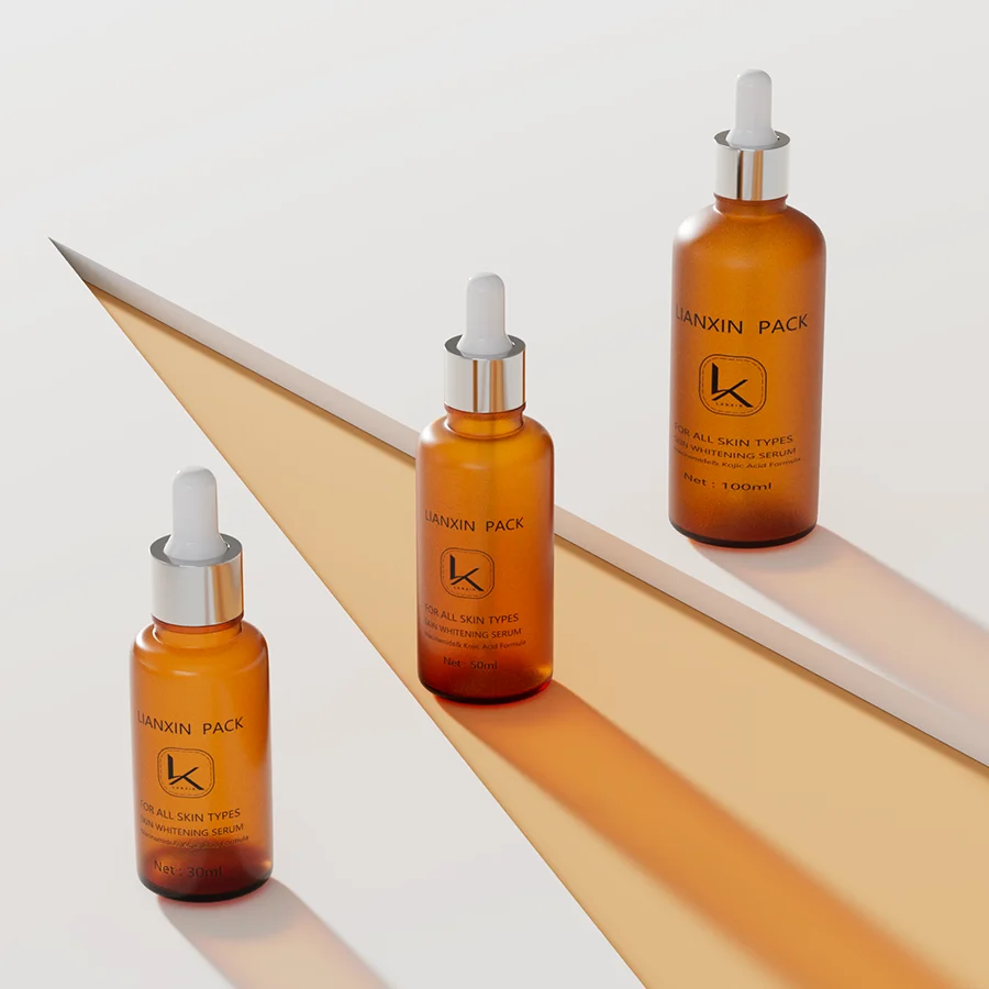 5ml 15ml 20ml 30ml 50ml 100ml Matte Dropper Amber Cosmetic 10 ml Frosted Glass Amber Serum Bottle