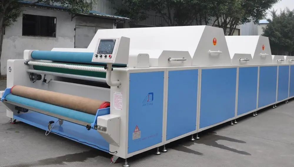 professional fabric steam preshrinking and heating setting machine for garment factory