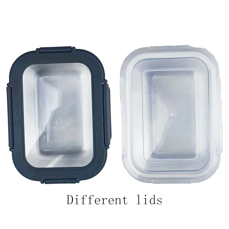 Ultra Large Capacity Exquisite Square Glass Containers For Food Storage High Borosilicate Glass Food Bento Lunch Box With lids