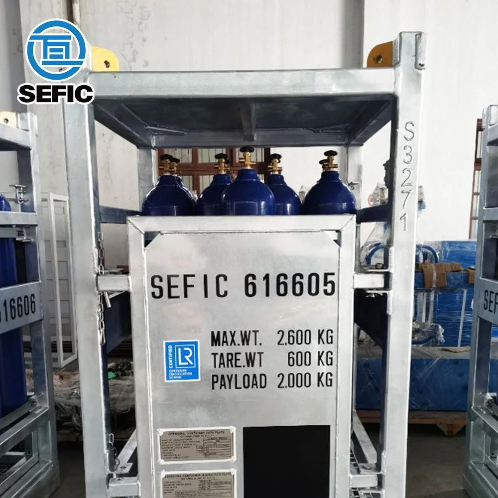 DNV 2.7-1 Gas Cylinder Rack 4x4 Units 200bar 50l 232mm Nitrogen Cylinder Rack