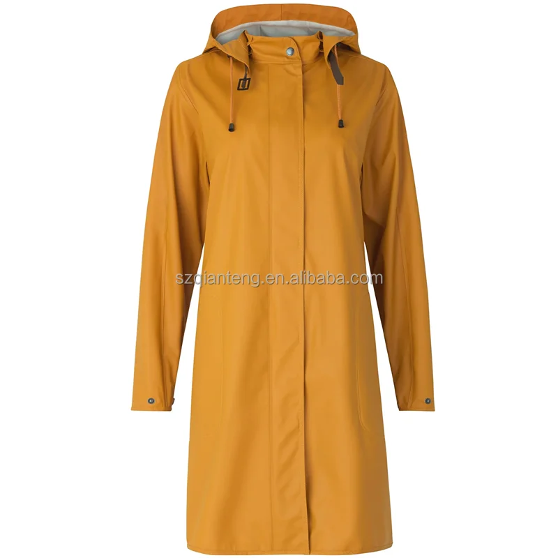 AQTQ  Fashion Customized Rainwear Women Waterproof Hooded Rain Coat Windproof Breathable Raincoat