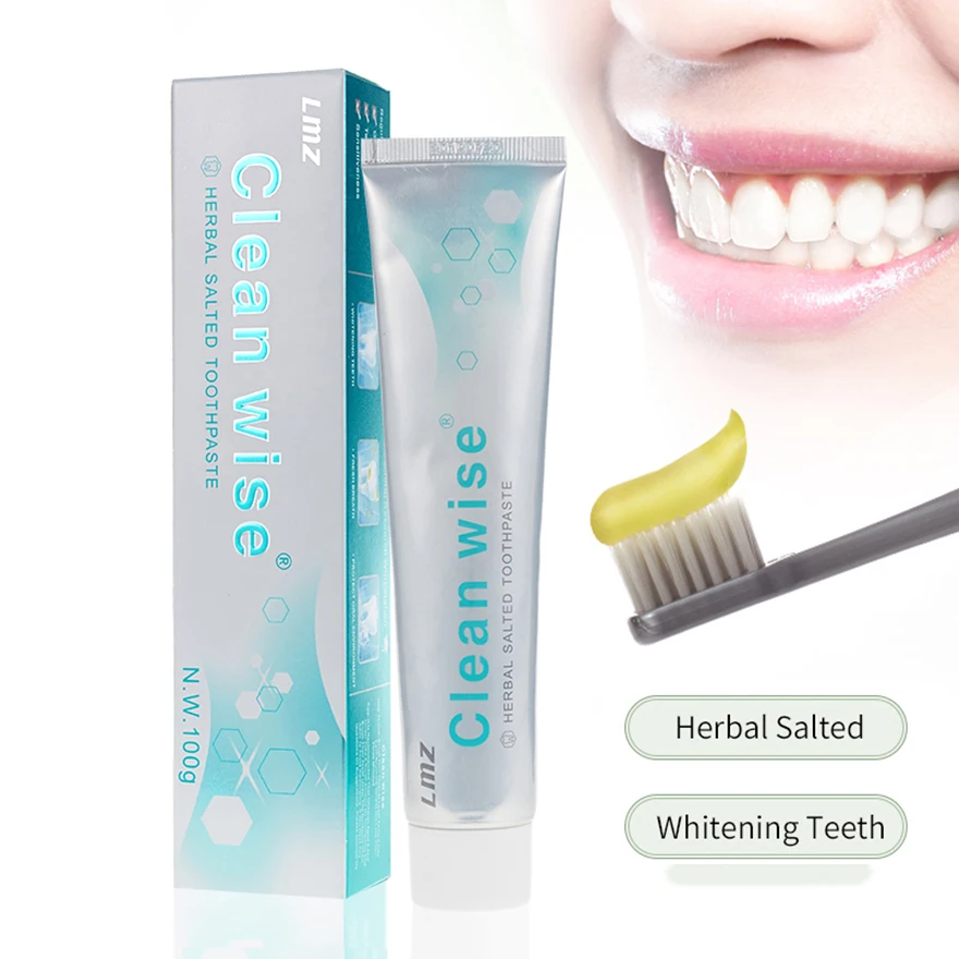 Custom Logo Tooth Whitening Gingival Bleeding Herbal Sea Salt Toothpaste Wholesale Without Fluoride