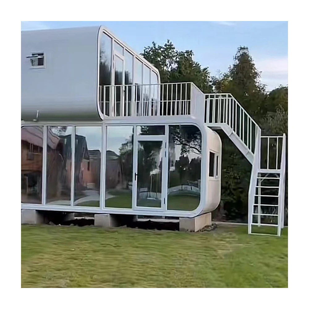 glass space capsule easy install prefab house modern prefabricated mobile home luxury modular hotel