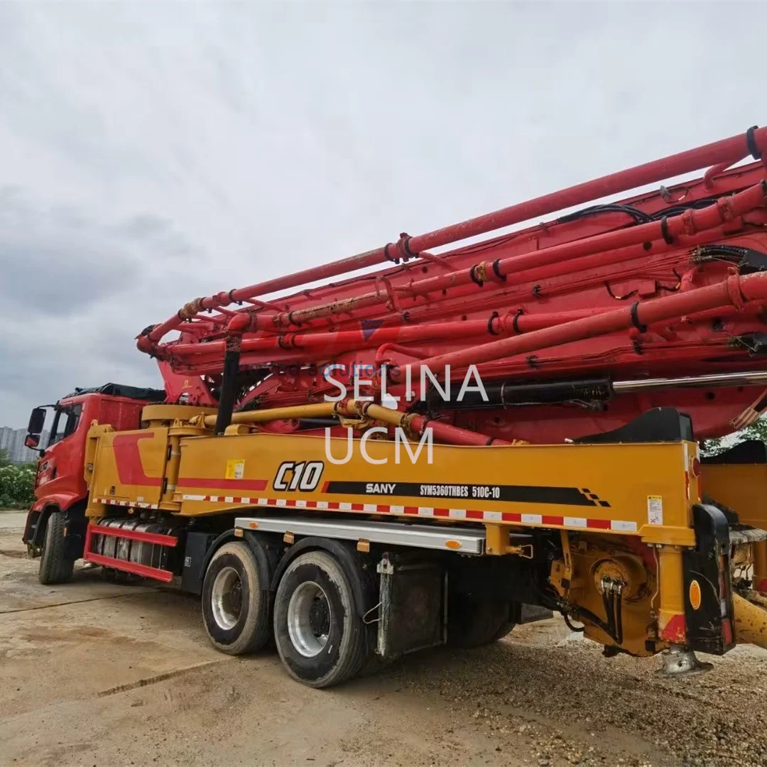 USED CONDITION SANY Zoomlion 36m 46m 38m 42m 51m 56m 66M concrete pump trucks benzz VOL chassis used cement pump truck 56M 60M