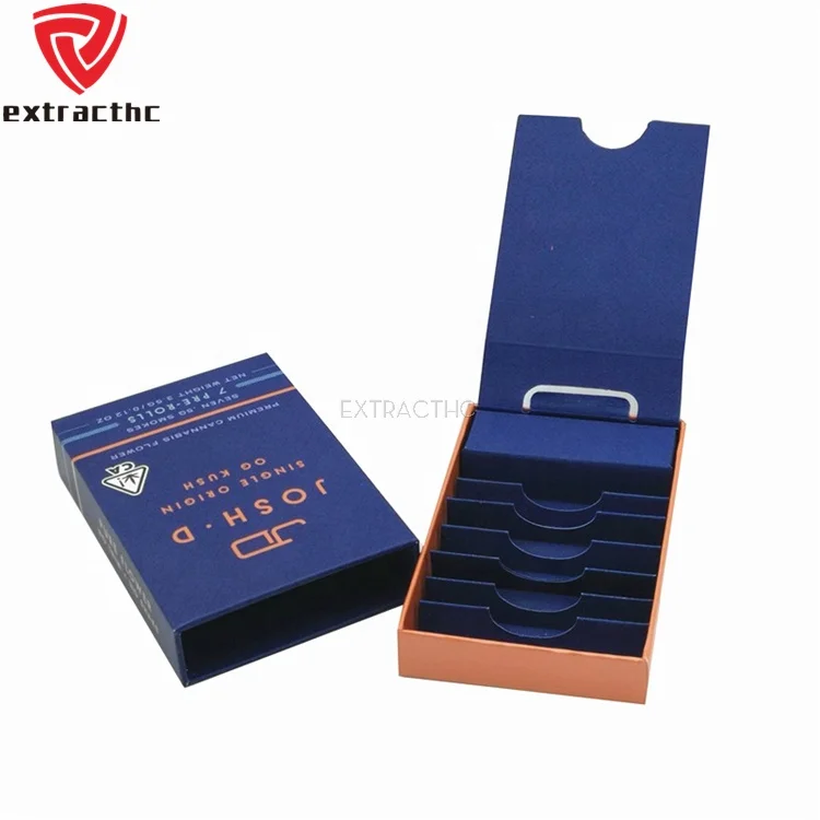 Custom paper insert pre roll box cone joint package child proof preroll joint packaging