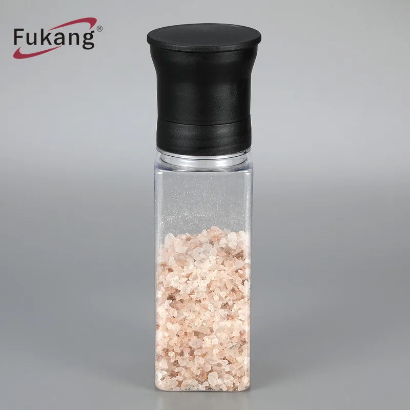 Пластиковая мельница для специй, Квадратная бутылка, пластиковая бутылка для приправ, бутылка для еды