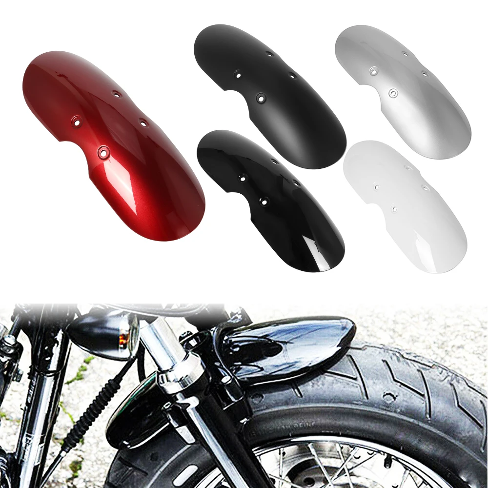 5 Colors Cafe Racer Motorcycle Short Front Fender Mask Motorbike Splash Mudguard Fairing Chopper fit for Scrambler 01-16