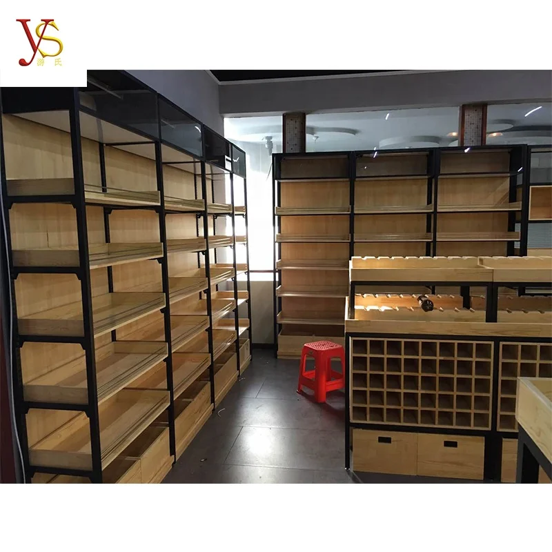 Стеллажи YSshelves для супермаркетов в современном простом стиле многофункциональные полки винных шкафов