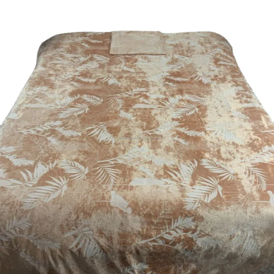Unique design beautiful velvet quilts high quality bedspread warm and comfortable feeling embroidery bedspread popular in winter