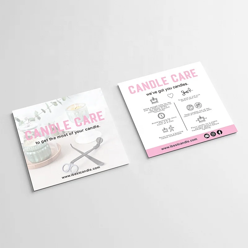 Free Sample Double Side Printing Eyelash Care Instruction Business Card Aftercare Cards For Lash Extension